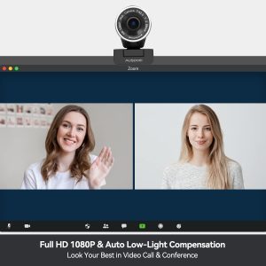 AUSDOM FHD 1080P Wide Angle View Webcam: (best low light streaming camera)