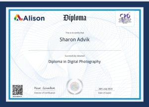 Diploma certificate in digital photography
